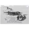 Image 1 : Framed black and white print of the Wardair Bristol freighter airplane, pencil signed by artist Carl