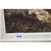 Image 2 : Framed oil on canvas of a mountain lake scene artist signed