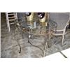 Image 1 : Designer wrought iron table with glass top