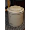 Image 1 : Five gallon Medalta crock with lid, note lid is distressed