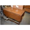 Image 1 : Walnut gate leg dining table Vintage walnut gate leg dining table with two drawers