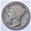 Image 1 : 1916-D MERCURY DIME, GOOD KEY DATE