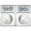 Image 2 : 2-2010 AMERICAN SILVER EAGLES, OBCS PERFECT GEM BU