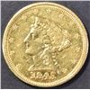 Image 1 : 1845 $2.50 GOLD AU+