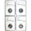 Image 1 : 1961-64 PROOF SILVER QUARTERS NGC PF 67