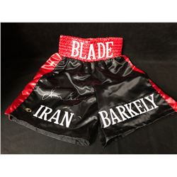 Iran Barkley Signed Boxing Trunks (MAB Hologram)
