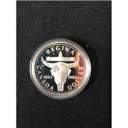 1982 Uncirculated Canadian Silver Dollar - "Regina 100th Anniversary"