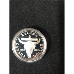 1982 Uncirculated Canadian Silver Dollar - "Regina 100th Anniversary"