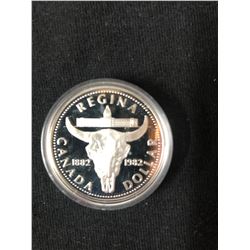 1982 Uncirculated Canadian Silver  Dollar - "Regina 100th Anniversary"