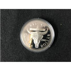 1982 Uncirculated Canadian Silver  Dollar - "Regina 100th Anniversary"