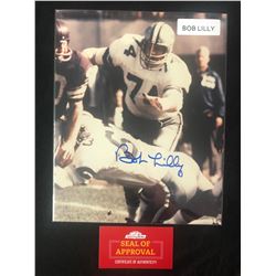 BOB LILLY SIGNED 8 X 10 PHOTO W/ COA