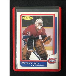 1986-87 O-Pee-Chee Hockey Card #53 Patrick Roy RC