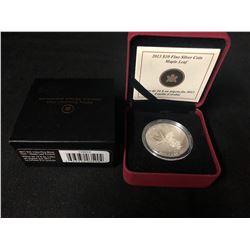 2013 $10 FINE SILVER COIN "MAPLE LEAF" (ROYAL CANADIAN MINT)