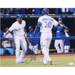 JOSE BAUTISTA & JOSH DONALDSON SIGNED 8 X 10 PHOTO (JSA COA)
