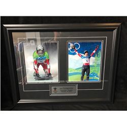 JON MONTGOMERY GOLD MEDAL - SKELETON - FRAMED PHOTO DISPLAY (2010 VANCOUVER OLYMPICS)