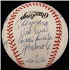 Image 1 : 1991 NATIONAL LEAGUE CHAMPS ATLANTA BRAVES SIGNED BASEBALL W/ PENDLETON/  JUSTICE/ MERCIER (JSA LOA)