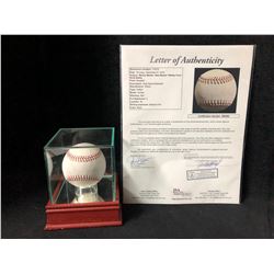 MULTI SIGNED BASEBALL (JSA LOA) W/ MANTLE/ MUSIAL/ FORD/ BANKS