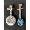 Image 2 : TIBETAN SILVER MINI HAND PAINTED INSTRUMENTS