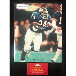 OJ ANDERSON SIGNED 8 X 10 PHOTO W/ COA