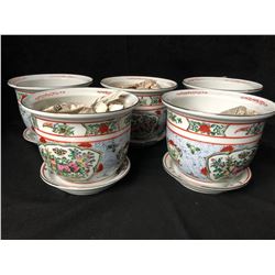 MING STYLE CHINESE FLOWER POT LOT