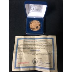 2010 $50 BUFFALO TRIBUTE PROOF (24 KT PURE GOLD CLAD BRONZE)