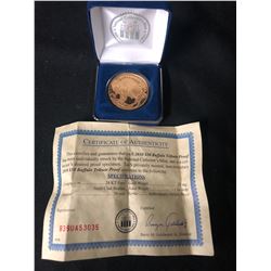 2010 $50 BUFFALO TRIBUTE PROOF (24 KT PURE GOLD CLAD BRONZE)