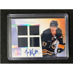 2009-10 UPPER DECK TYLER MYERS AUTO JERSEY HOCKEY CARD