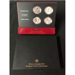 2005 HOCKEY LEGENDS OF THE TORONTO MAPLE LEAFS STERLING SILVER 50 CENT SET (ROYAL CANADIAN MINT)