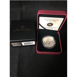 2013 $10 FINE SILVER COIN "YEAR OF THE SNAKE" (ROYAL CANADIAN MINT)