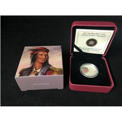 2012 $4 FINE SILVER COIN "HEROES OF 1812-TECUMSEH" (ROYAL CANADIAN MINT)