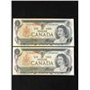 Image 1 : 1973 $1 UNCIRCULATED SEQUENTIAL CANADIAN BANK NOTES