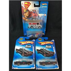 HOT WHEELS SUPERMAN & BATMAN TOY VEHICLES LOT