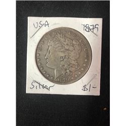 1879 U.S.A MORGAN SILVER DOLLAR
