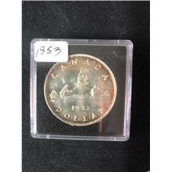 1953 Canada Silver $1 Dollar Coin