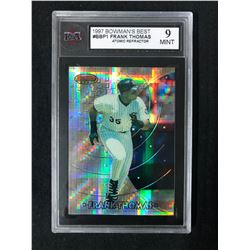 1997 BOWMAN'S BEST #BBP1 FRANK THOMAS ATOMIC REFRACTOR (9 MINT)