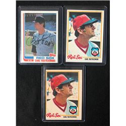 CARL YASTRZEMSKI BASEBALL CARD LOT