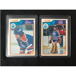 1983-84 O-PEE-CHEE HOCKEY CARD LOT (COFFEY/ FUHR)