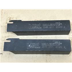 (2) VALENITE VHR 201 2020 2 V CUT PLUS TURNING TOOL HOLDER