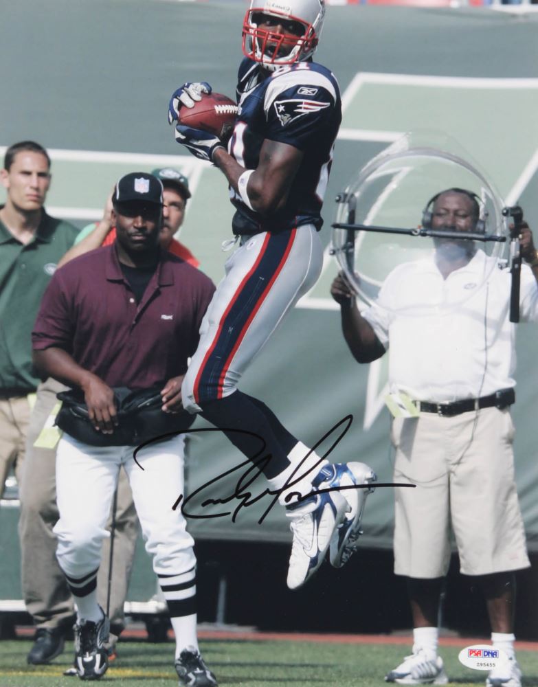 Randy Moss Signed New England Patriots 11x14 Photo Psa Coa