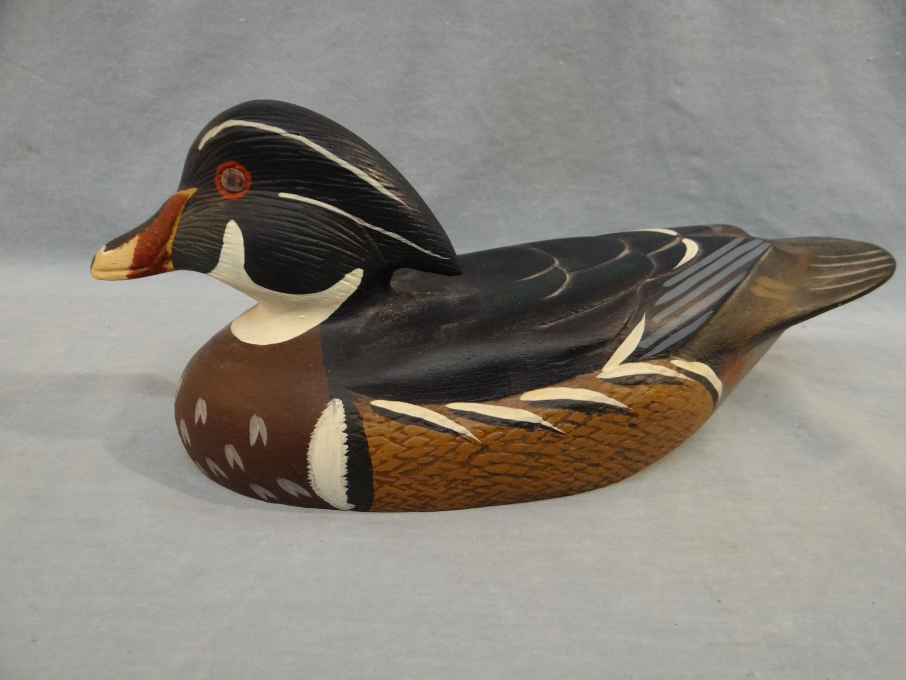 Ontario Wood Duck wooden decoy, North American Duck Collection, Bob