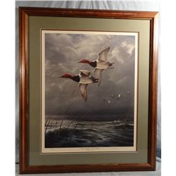James Hautman, Fowl Weather-Canvasbacks, 3568/5000, signed, 18w x 23h