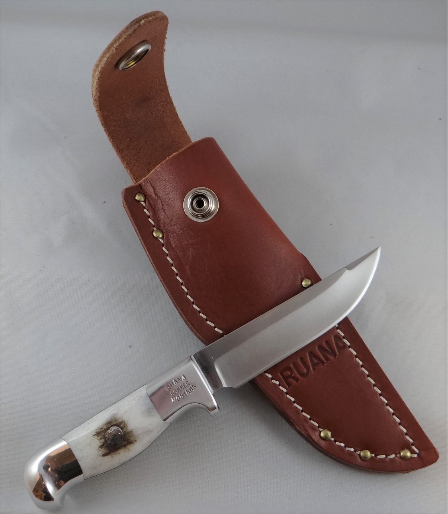 Ruana 8B skinner knife, bone handle , 3 1/2" blade