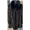 Image 1 : Sheared Mink Coat with Fox Tuxedo Trim