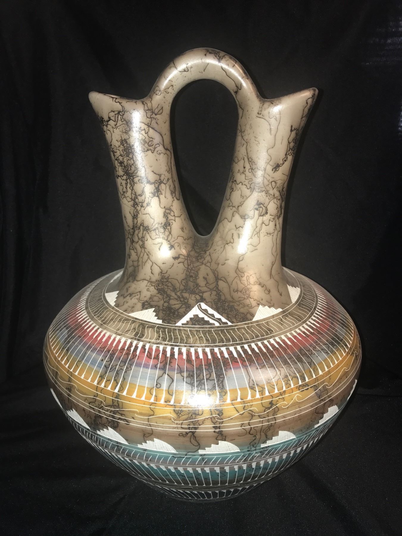 Native American Handmade/Painted Wedding Vase