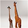 Image 1 : Pair of Hand Carved Wooden Giraffes