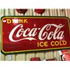 Image 1 : 1939 PORCELAIN COCA-COLA SIGN, SELF FRAMED, ROUNDED CORNER VARIANT- FANTASTIC CONDITION (ST. THOMAS