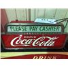 Image 1 : VINTAGE HANGING LIGHT UP COCA-COLA SIGN