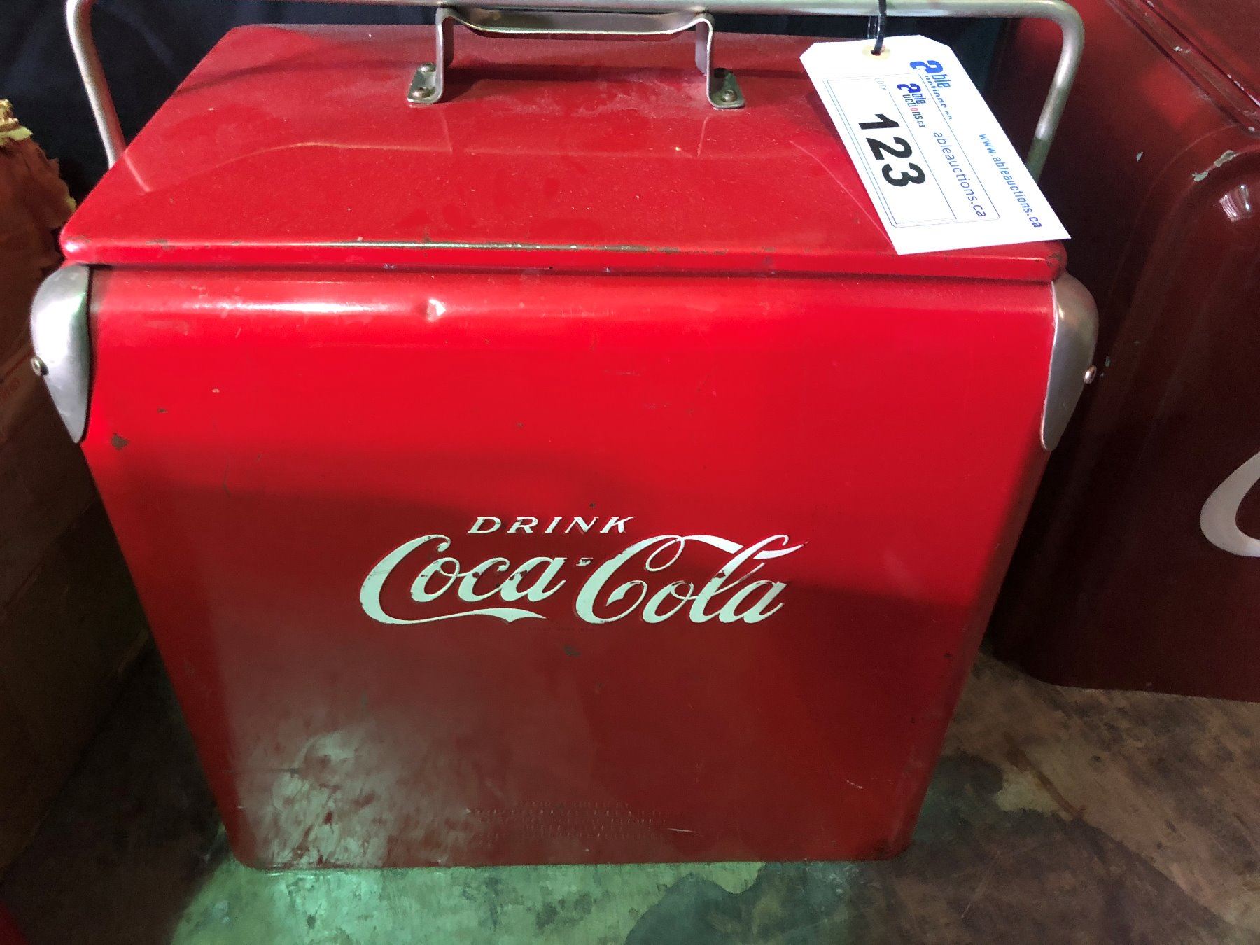 VINTAGE COKE COOLER Able Auctions