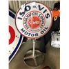 Image 1 : 1940'S STANDARD OIL COMPANY MOLLY POP SIGN ON ORIGINAL STAND DOUBLE SIDED