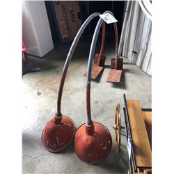 PAIR OF VINTAGE GAS STATION LIGHTS CIRCA 1950'S